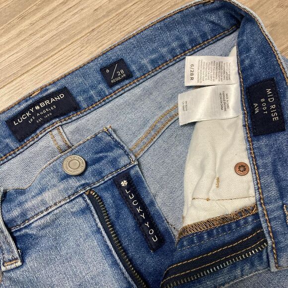 Lucky Brand Ava Mid Rise Boot Bootcut Blue Jeans Size 6 / 28 - Picture 6 of 8